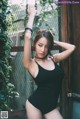 Beautiful Pichana Yoosuk shows off her figure in a black swimsuit (19 photos) P5 No.e5af24